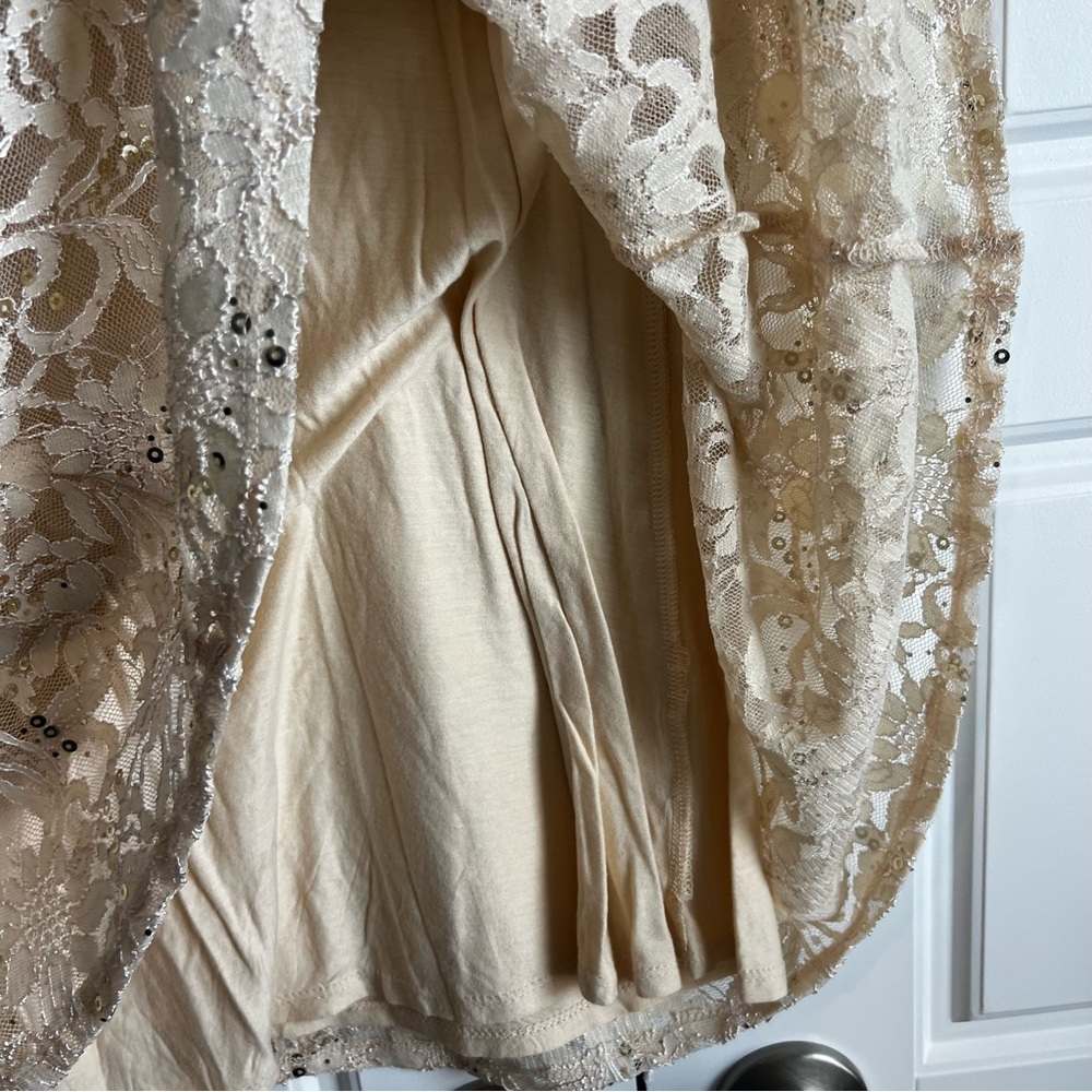 Altar'd State Cream Floral Lace Dress Sz S - Picture 4 of 8